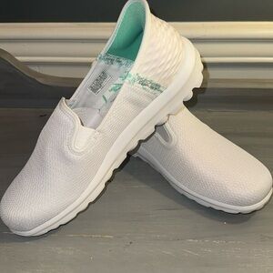 Women's Sketchers GoWalk white slip on shoes size 10